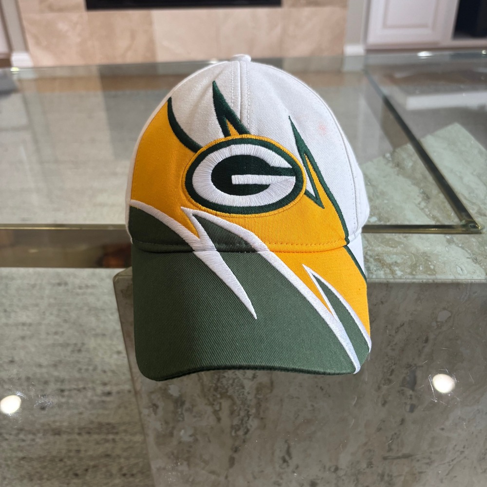 NFL Team Apparel Green Bay Packers Hat Mens OSFM White Green Good Graphic Cap
